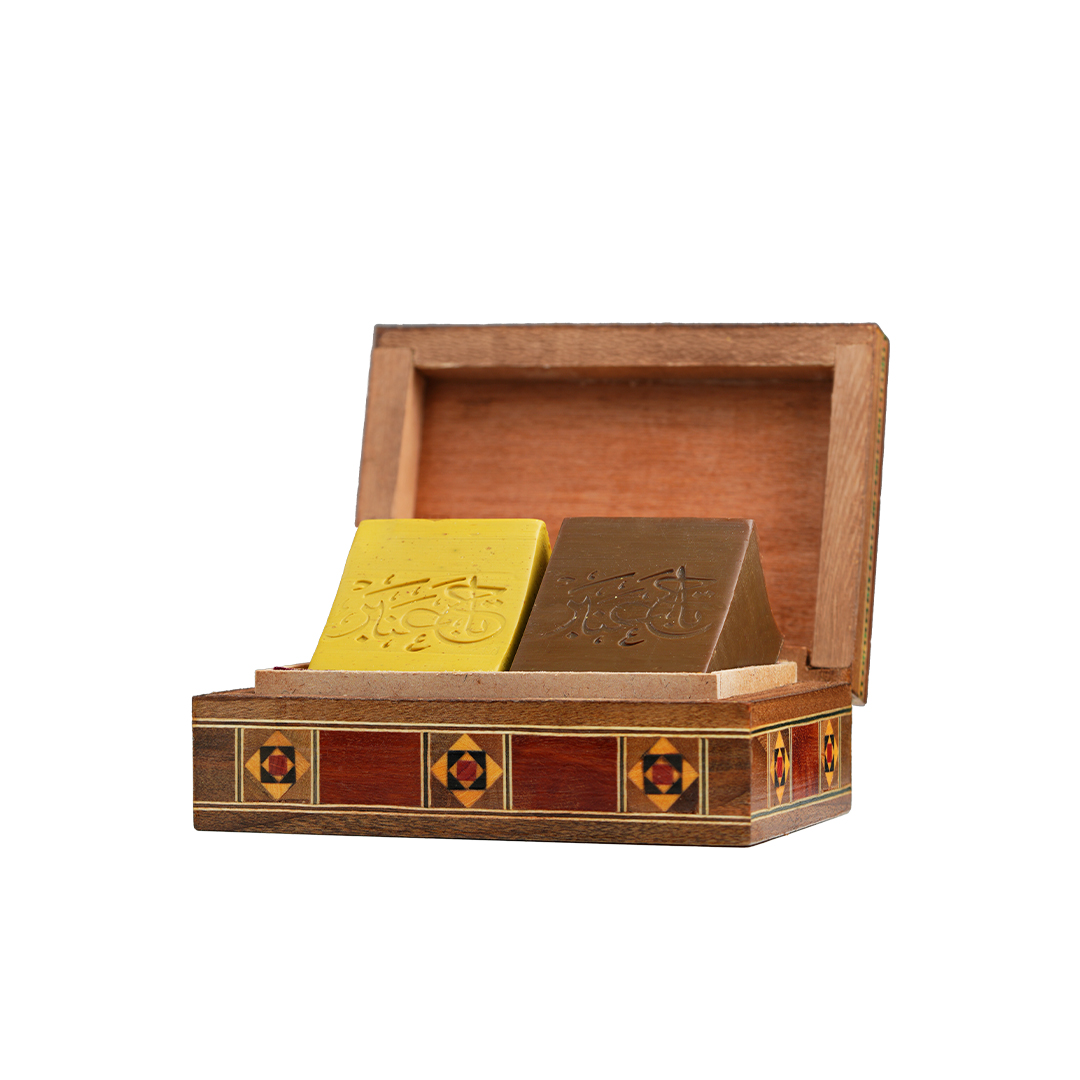 صندوق صابون غار  من خشب الموزاييك
