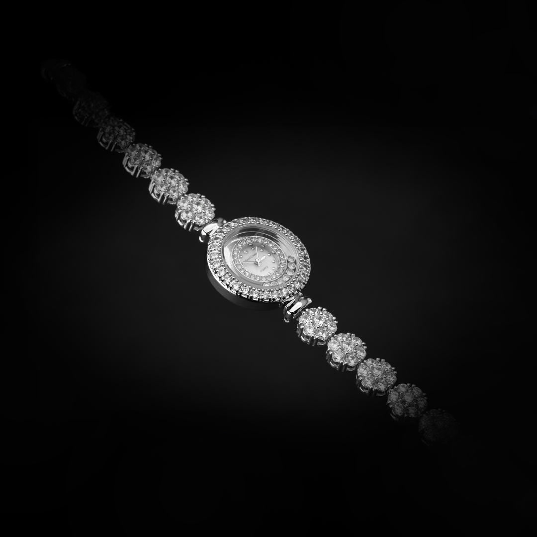 ساعة حية مع زيركون ايطالي