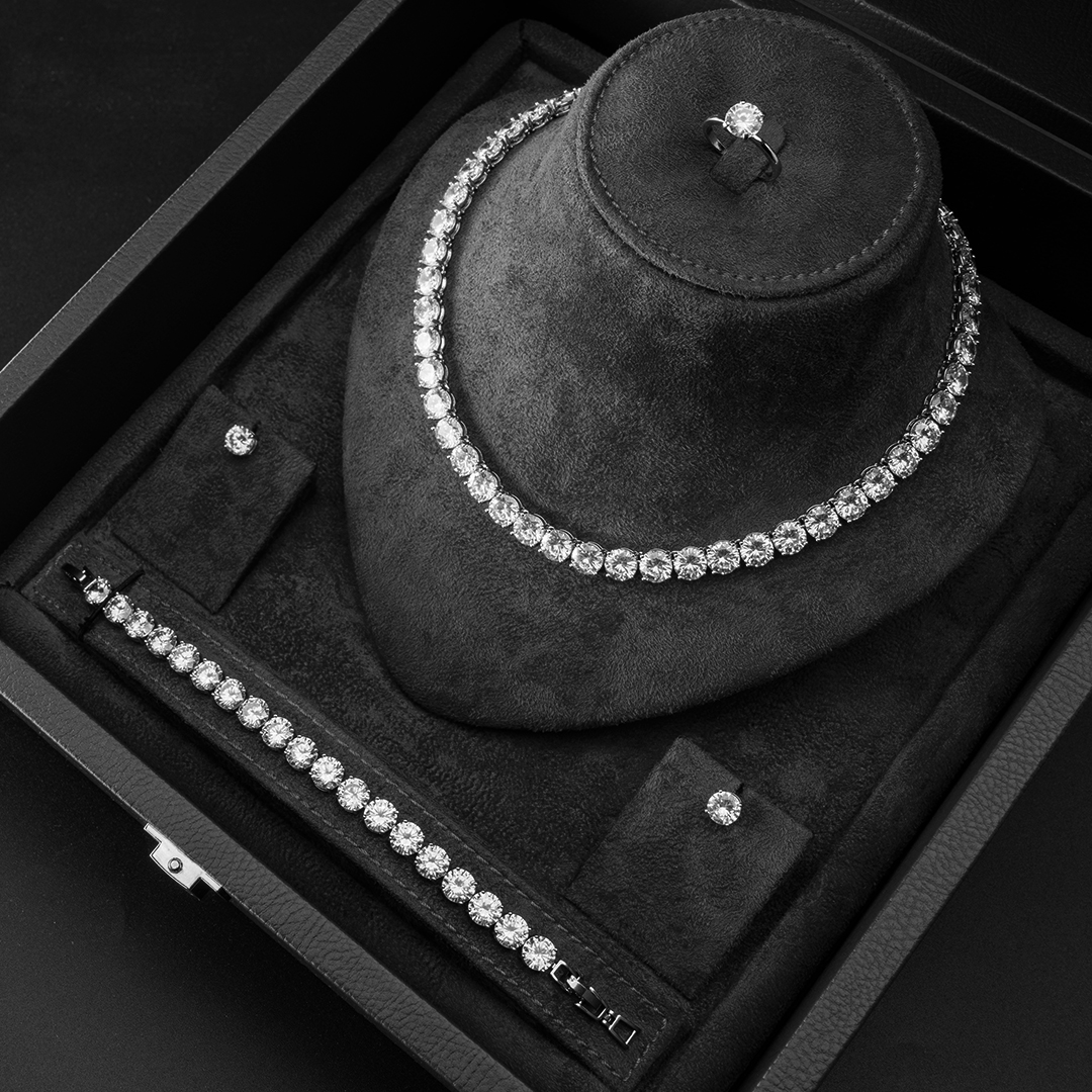 طقم حجر الماس ايطالي صناعي